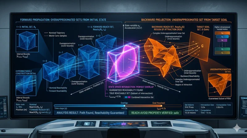 The FABRIC architecture meets forward reachable sets and backward reachable sets in the middle of the verification horizon