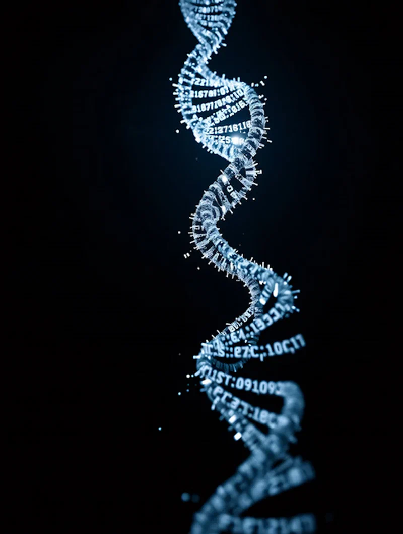 Digital DNA helix illustration